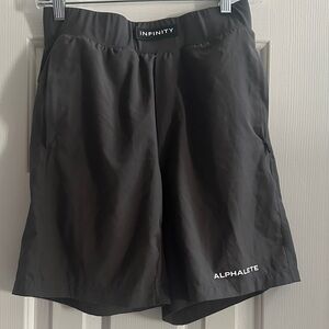 Alphalete Charcoal Gray Infinity Shorts Performance Wear Gym Training Men’s S